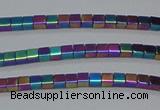 CHE453 15.5 inches 2*2mm cube plated hematite beads wholesale