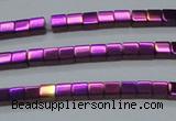 CHE454 15.5 inches 2*2mm cube plated hematite beads wholesale