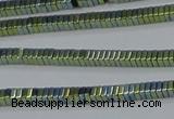 CHE560 15.5 inches 1*2*2mm square plated hematite beads wholesale