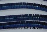 CHE574 15.5 inches 1*3*3mm square plated hematite beads wholesale