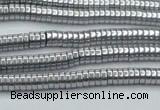 CHE640 15.5 inches 1*2mm tyre plated hematite beads wholesale