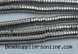 CHE641 15.5 inches 1*2mm tyre plated hematite beads wholesale