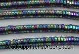 CHE646 15.5 inches 1*2mm tyre plated hematite beads wholesale