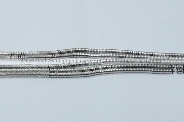 CHE661 15.5 inches 1*4mm tyre plated hematite beads wholesale