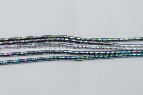 CHE666 15.5 inches 1*4mm tyre plated hematite beads wholesale