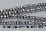 CHE731 15.5 inches 2*3mm faceted rondelle plated hematite beads