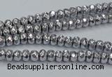 CHE732 15.5 inches 2*4mm faceted rondelle plated hematite beads