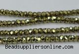 CHE736 15.5 inches 2*3mm faceted rondelle plated hematite beads