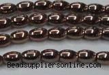 CHE742 15.5 inches 4*6mm rice plated hematite beads wholesale