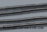 CHE760 15.5 inches 2*4mm tube plated hematite beads wholesale