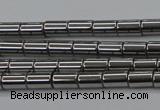 CHE767 15.5 inches 3*5mm tube plated hematite beads wholesale