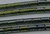 CHE769 15.5 inches 3*5mm tube plated hematite beads wholesale