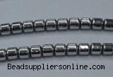 CHE774 15.5 inches 2*2mm drum plated hematite beads wholesale