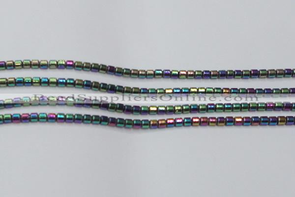 CHE780 15.5 inches 2*2mm drum plated hematite beads wholesale