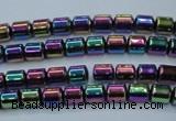 CHE790 15.5 inches 4*4.5mm drum plated hematite beads wholesale