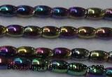 CHE796 15.5 inches 3*5mm rice plated hematite beads wholesale