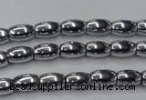 CHE801 15.5 inches 4*6mm rice plated hematite beads wholesale