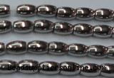 CHE802 15.5 inches 4*6mm rice plated hematite beads wholesale