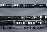 CHE821 15.5 inches 3*3mm hexagon hematite beads wholesale