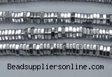 CHE825 15.5 inches 1*2mm hexagon plated hematite beads wholesale