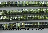 CHE828 15.5 inches 1*2mm hexagon plated hematite beads wholesale