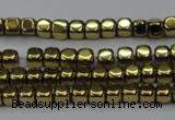 CHE856 15.5 inches 2*2mm dice platedhematite beads wholesale