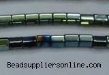 CHE890 15.5 inches 2*2mm faceted tube plated hematite beads wholesale