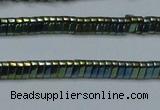 CHE923 15.5 inches 1*3mm triangle plated hematite beads wholesale