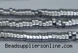 CHE928 15.5 inches 1*2*3mm oval plated hematite beads wholesale