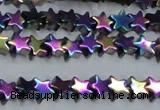 CHE940 15.5 inches 4mm star plated hematite beads wholesale