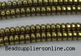 CHE964 15.5 inches 1.5*3mm rondelle plated hematite beads wholesale