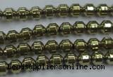 CHE974 15.5 inches 4*4mm plated hematite beads wholesale