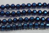 CHE977 15.5 inches 4*4mm plated hematite beads wholesale