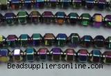 CHE985 15.5 inches 4*4mm plated hematite beads wholesale