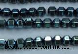 CHE986 15.5 inches 4*4mm plated hematite beads wholesale