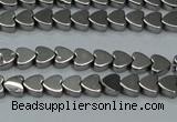 CHE991 15.5 inches 4*4mm heart plated hematite beads wholesale