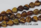 CHG05 15.5 inches 8*8mm heart yellow tiger eye beads wholesale