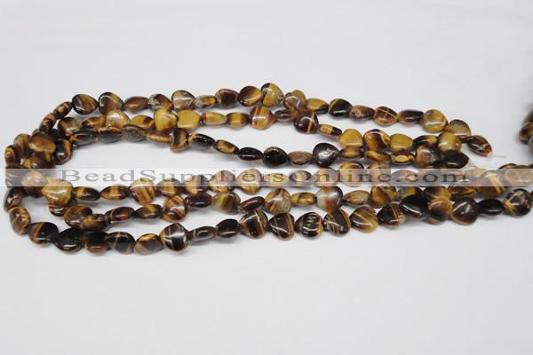 CHG20 15.5 inches 10*10mm heart yellow tiger eye beads wholesale