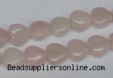 CHG25 15.5 inches 10*10mm heart rose quartz beads wholesale