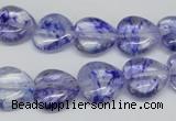 CHG44 15.5 inches 14*14mm heart dyed crystal beads wholesale