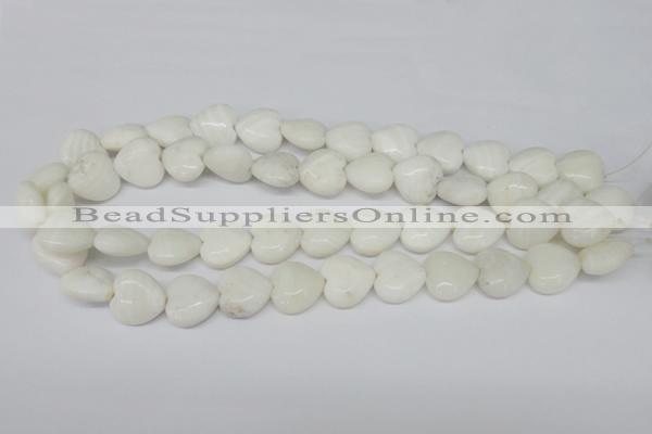 CHG62 15.5 inches 16*16mm heart shell beads wholesale