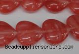 CHG74 15.5 inches 18*18mm heart cherry quartz beads wholesale