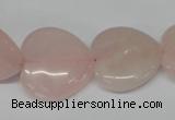 CHG80 15.5 inches 20*20mm heart rose quartz beads wholesale