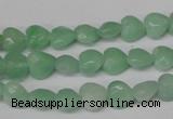 CHG90 15.5 inches 8*8mm faceted heart amazonite beads wholesale