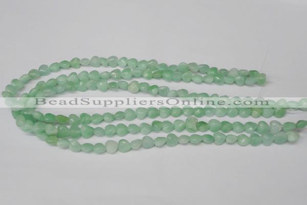 CHG90 15.5 inches 8*8mm faceted heart amazonite beads wholesale