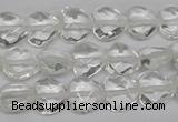 CHG92 15.5 inches 10*10mm faceted heart white crystal beads wholesale