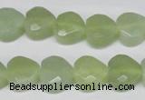 CHG93 15.5 inches 12*12mm faceted heart New jade beads wholesale