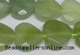 CHG96 15.5 inches 18*18mm faceted heart New jade beads wholesale