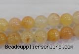 CHJ03 15.5 inches 8mm round honey jade stone beads wholesale