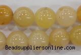 CHJ06 15.5 inches 14mm round honey jade stone beads wholesale